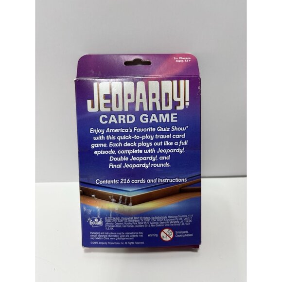 Jeopardy Card Game TV Trivia Travel Board Game, 3+ Players Ages 12+, GUC - Picture 3 of 4